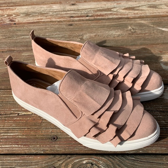 Crown Vintage Shoes - CROWN VINTAGE Merie Ruffle Slip-ons